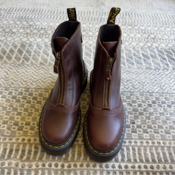 Dr. Marten Jetta Zip Platform Ankle Boots - Picture 1 of 9